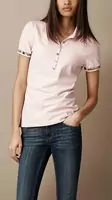 2013 burberry t-shirt mujer populaire coton london six pink